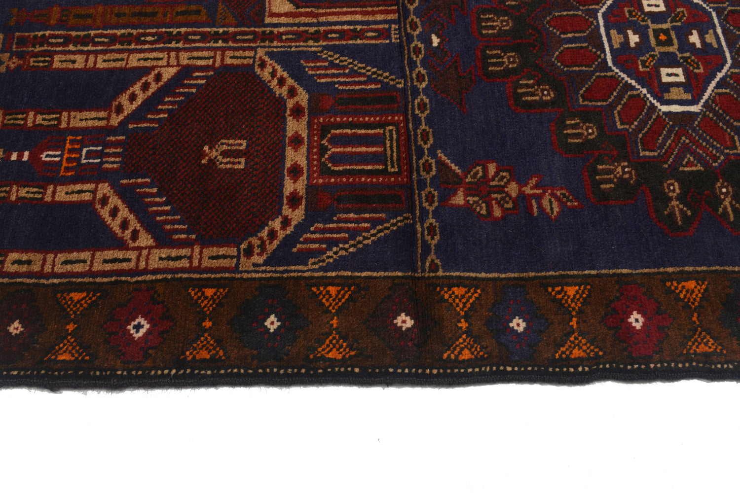 Baluchi Rug Handmade Multi Prayer Design 2x4 ft