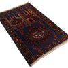 Baluchi Rug Handmade Multi Prayer Design 2x4 ft