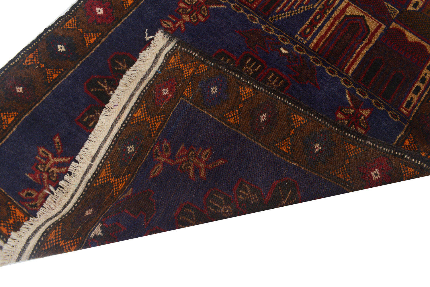 Baluchi Rug Handmade Multi Prayer Design 2x4 ft