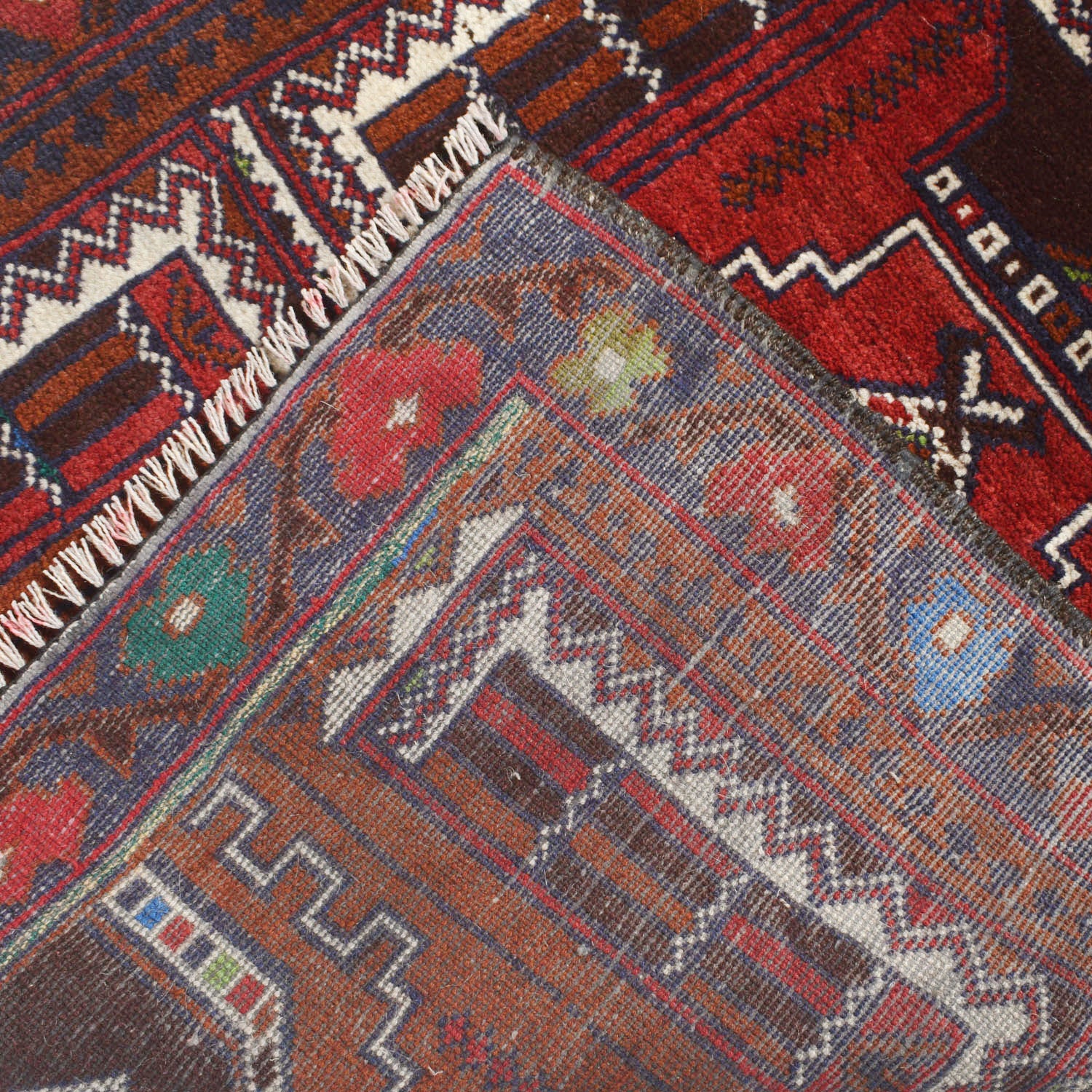 Baluchi Rug Handmade Multi Prayer Design 2x4 ft