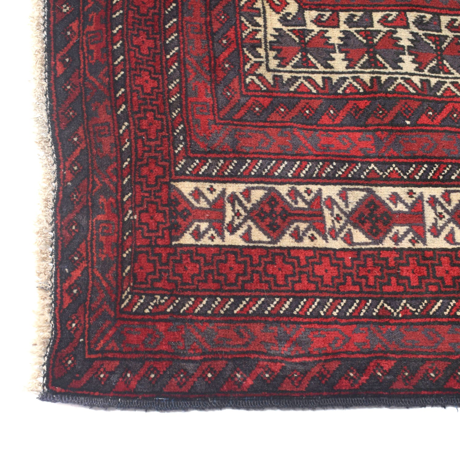 Baluchi Rug Handmade Multi Prayer Design 3x5 ft