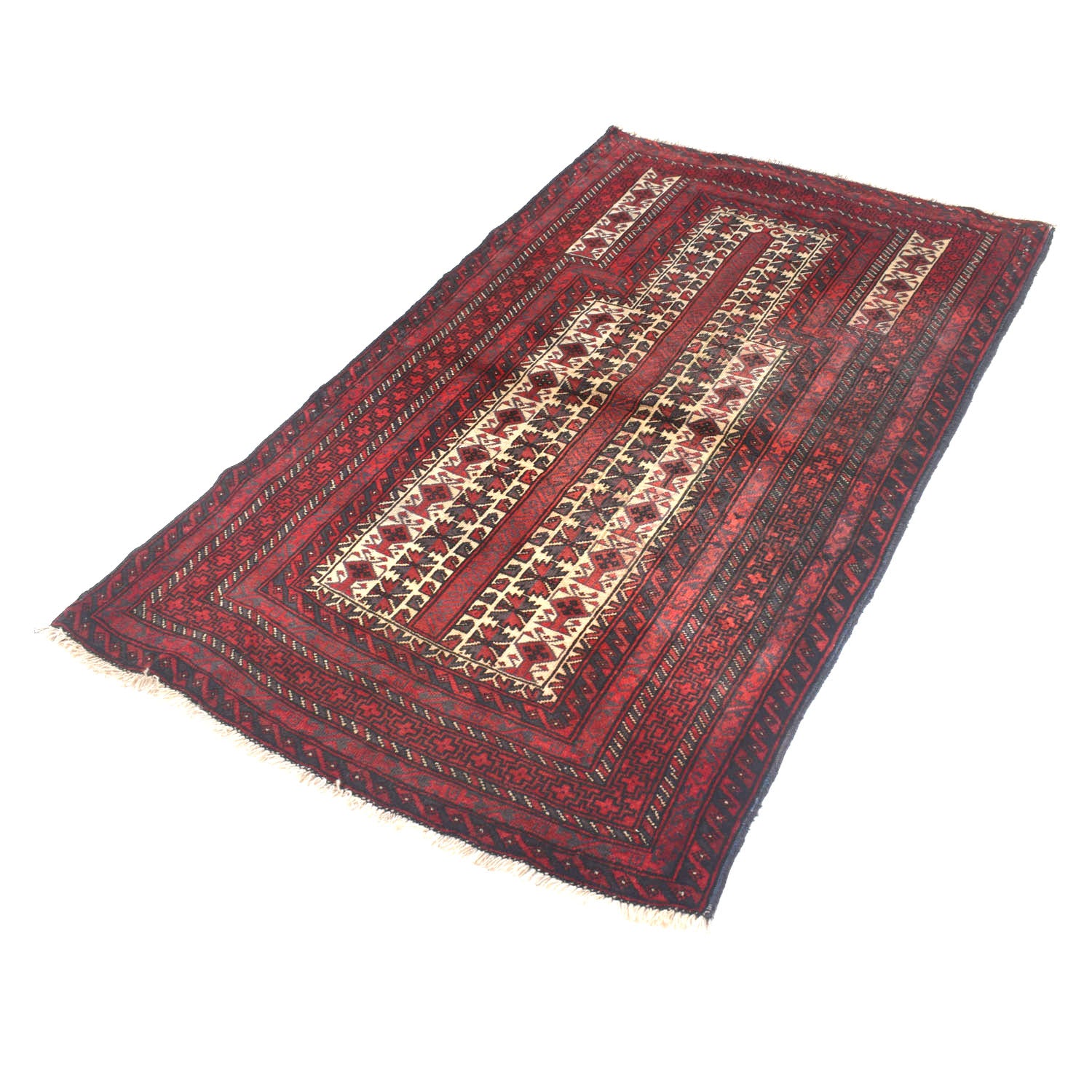 Baluchi Rug Handmade Multi Prayer Design 3x5 ft