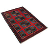 Baluchi Rug Handmade Red Geometric 2x4 ft