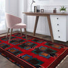 Baluchi Rug Handmade Red Geometric 2x4 ft