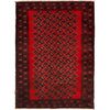 Baluchi Rug Handmade Red Geometric 3x5 ft