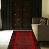 Baluchi Rug Handmade Red Geometric 3x5 ft