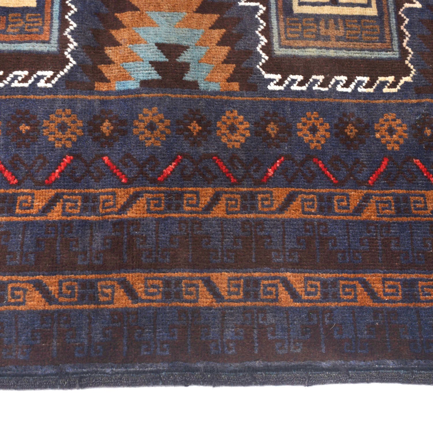 Baluchi Rug Handmade Multi Geometric 4x6 ft