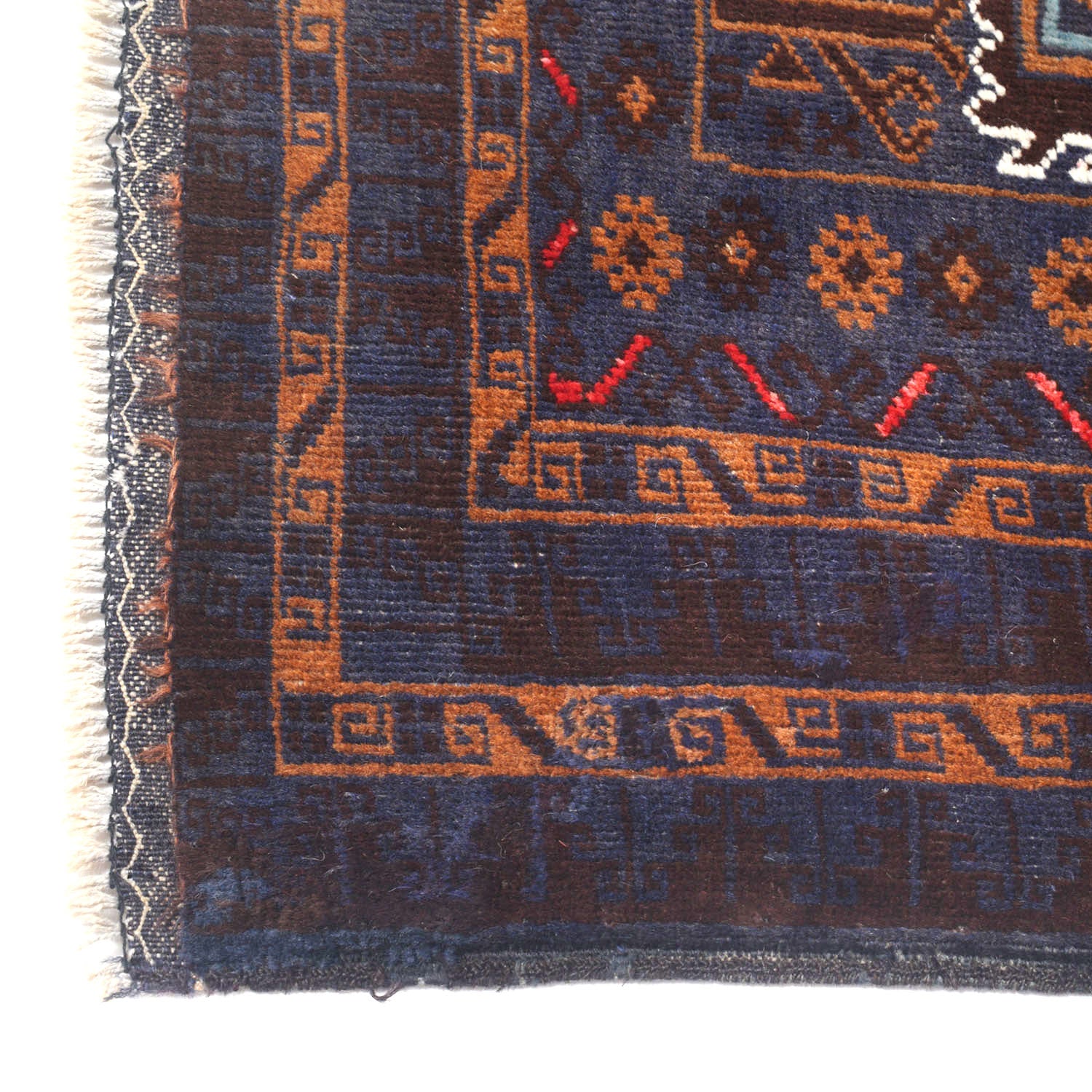 Baluchi Rug Handmade Multi Geometric 4x6 ft
