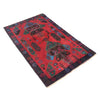 Baluchi Rug Handmade Red Geometric 3x5 ft