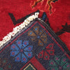 Baluchi Rug Handmade Red Geometric 3x5 ft