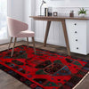 Baluchi Rug Handmade Red Geometric 3x5 ft