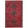 Baluchi Rug Handmade Red Geometric 3x5 ft