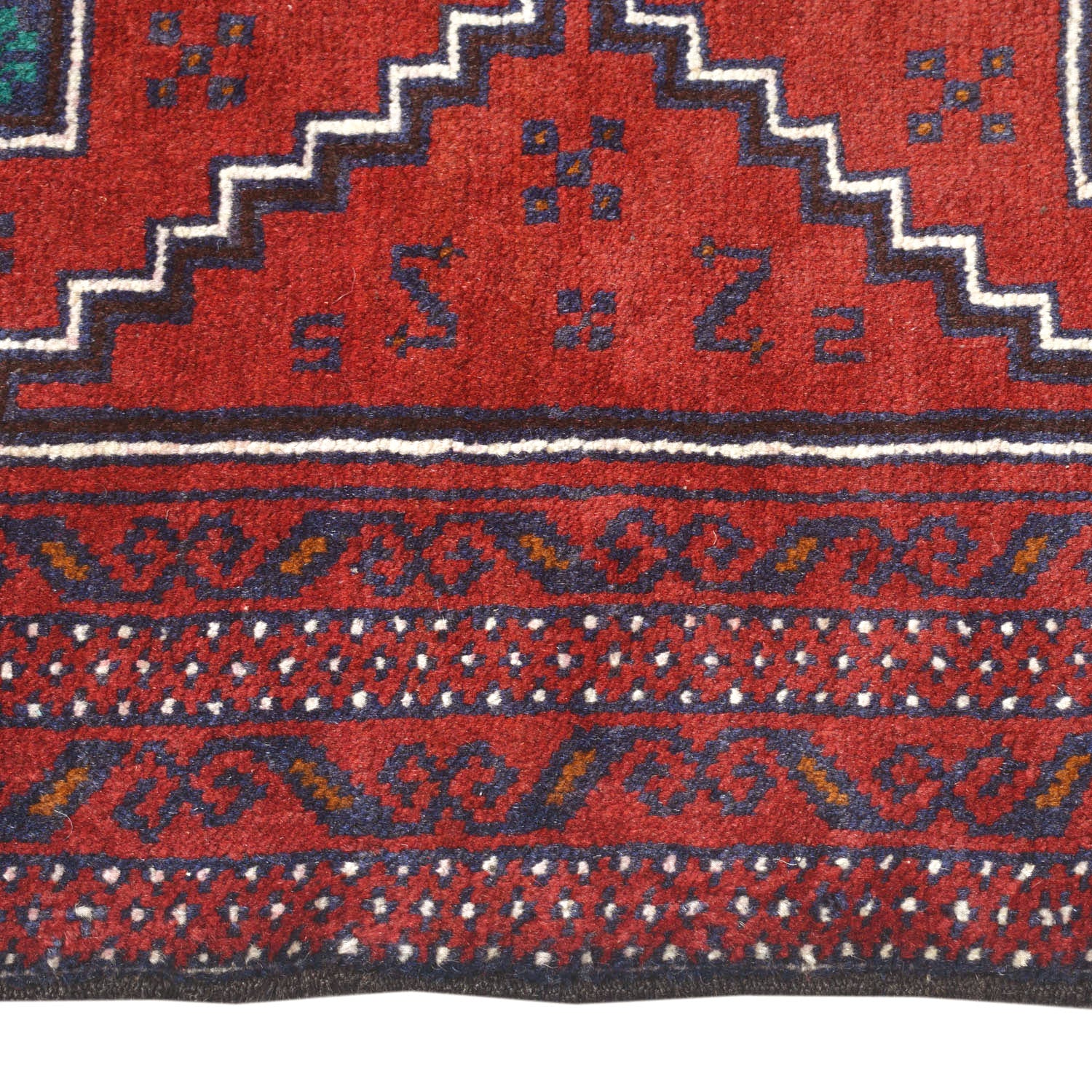 Baluchi Rug Handmade Red Geometric 3x5 ft