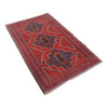 Baluchi Rug Handmade Red Geometric 3x5 ft