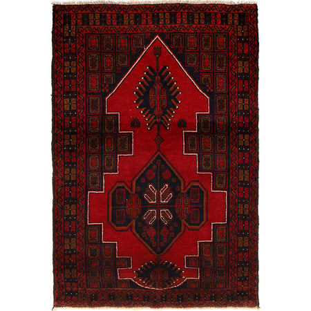 Baluchi Rug Handmade Multi Geometric 3x5 ft