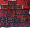 Baluchi Rug Handmade Multi Geometric 3x5 ft