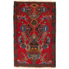 Baluchi Rug Handmade Red Geometric 3x5 ft