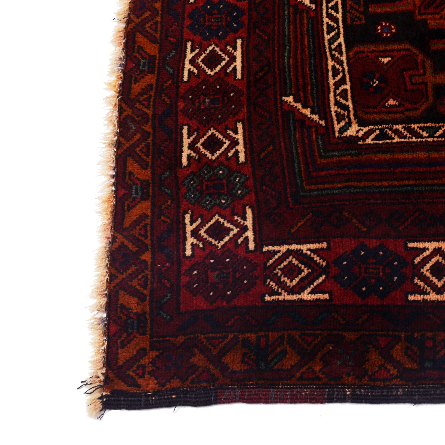 Baluchi Rug Handmade Multi Geometric 4x6 ft