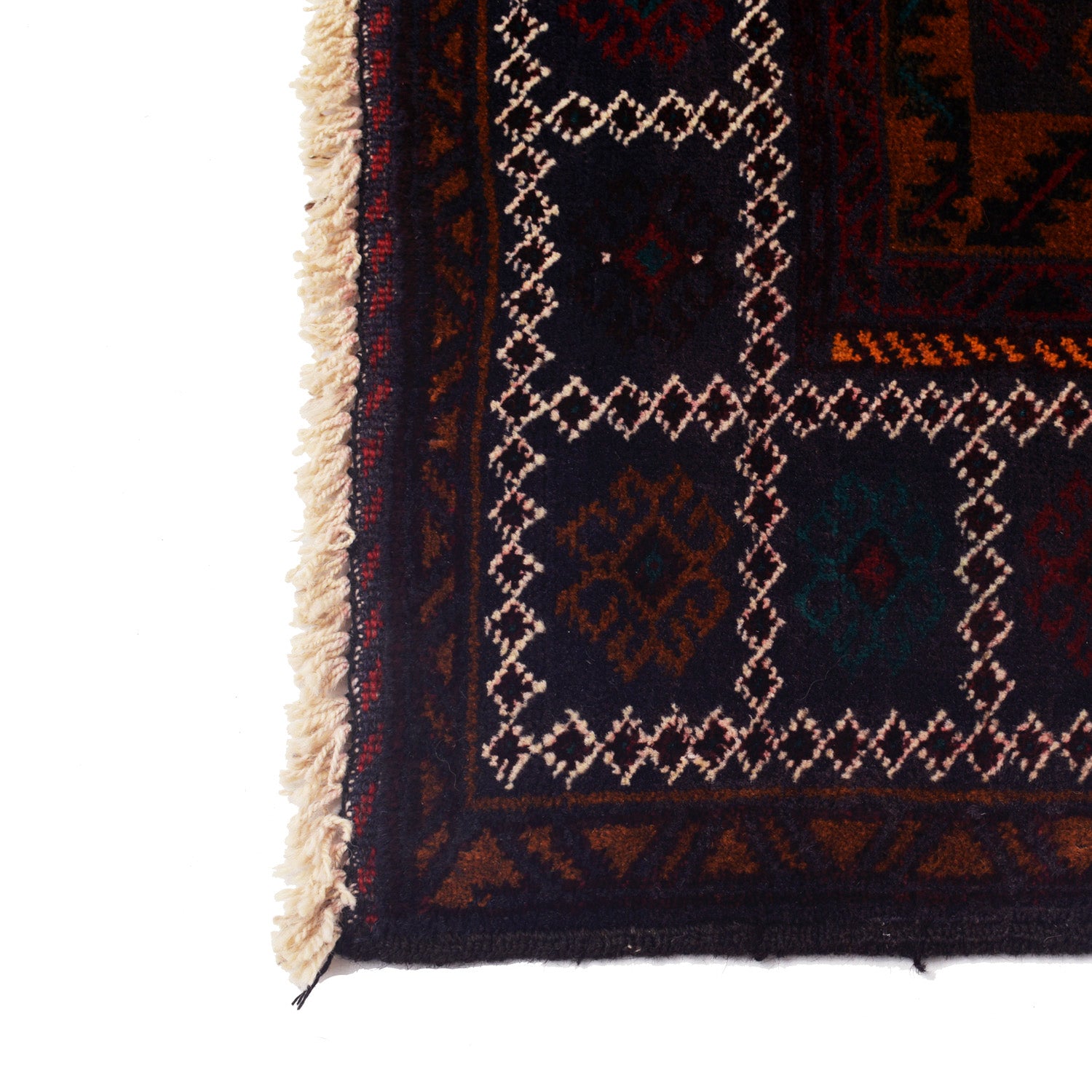 Baluchi Rug Handmade Multi Geometric 4x7 ft