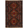Baluchi Rug Handmade Multi Geometric 4x6 ft