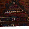 Baluchi Rug Handmade Multi Geometric 4x6 ft