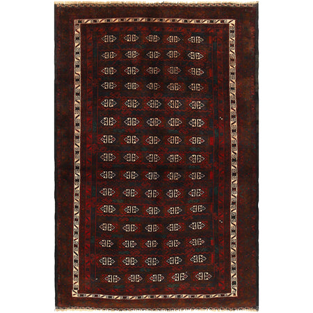 Baluchi Rug Handmade Multi Geometric 4x6 ft