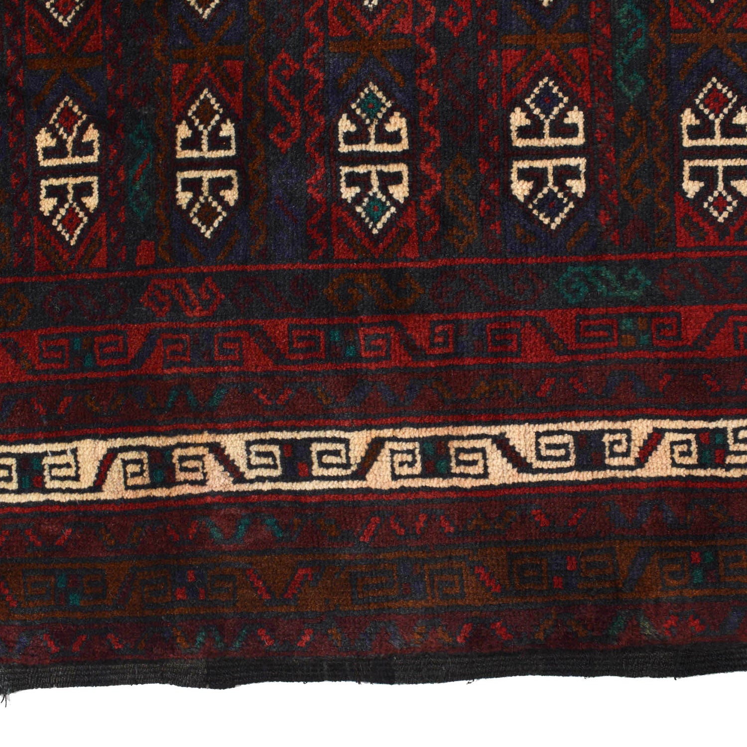 Baluchi Rug Handmade Multi Geometric 4x6 ft