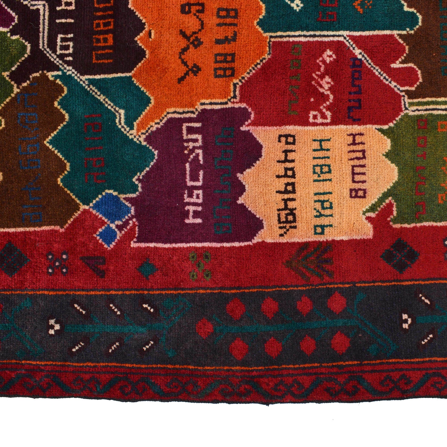 Pictorial Rug Handmade Multi Design