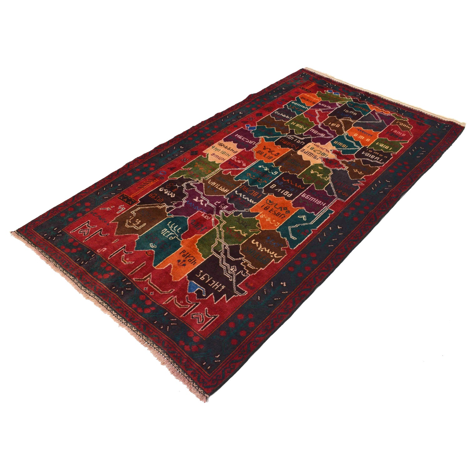 Pictorial Rug Handmade Multi Design