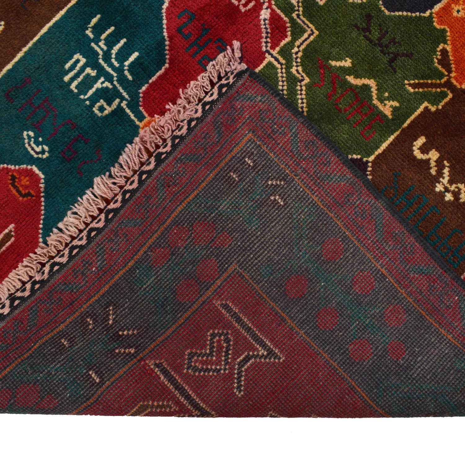 Pictorial Rug Handmade Multi Design