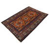 Baluchi Rug Handmade Brown Geometric 4x6 ft