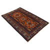 Baluchi Rug Handmade Brown Geometric 4x6 ft