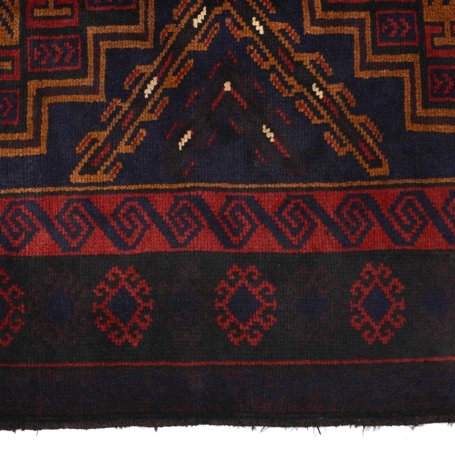 Baluchi Rug Handmade Multi Geometric 4x6 ft