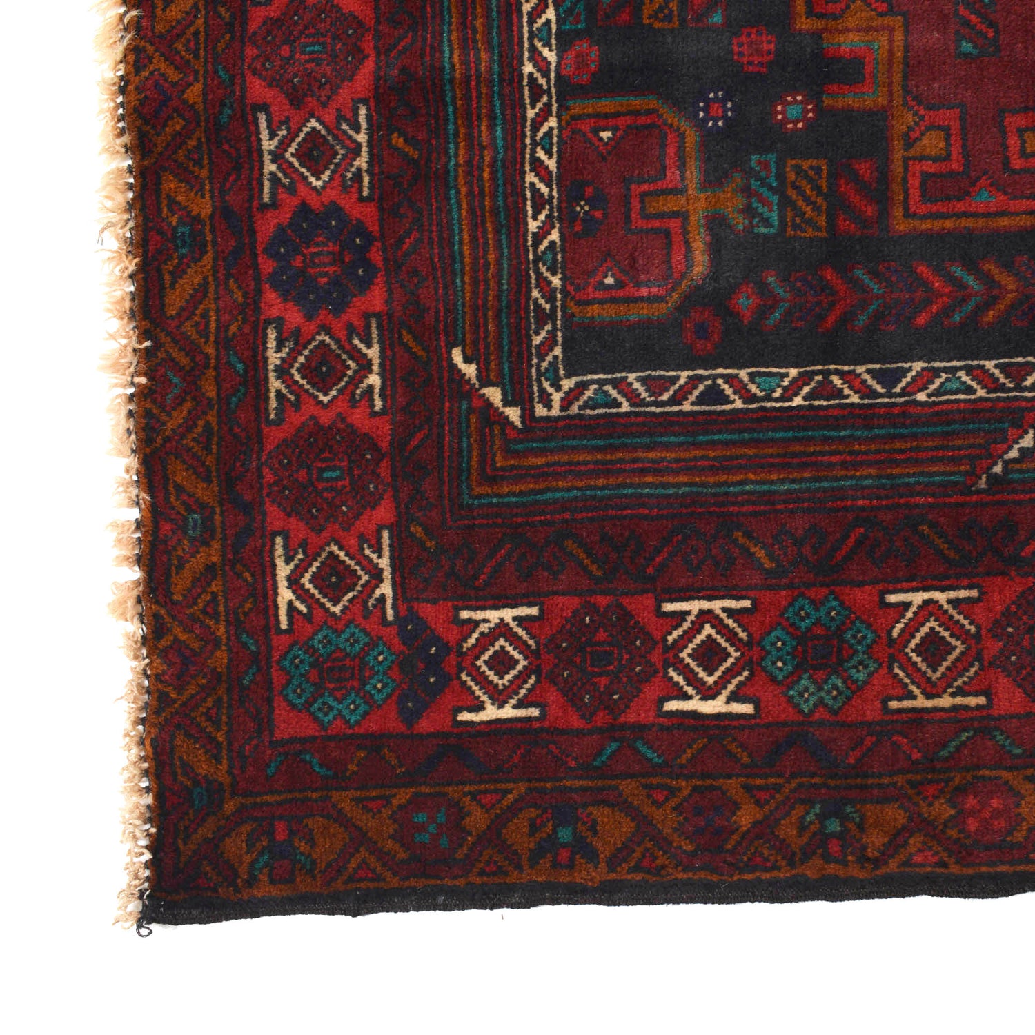 Baluchi Rug Handmade Multi Geometric 4x6 ft
