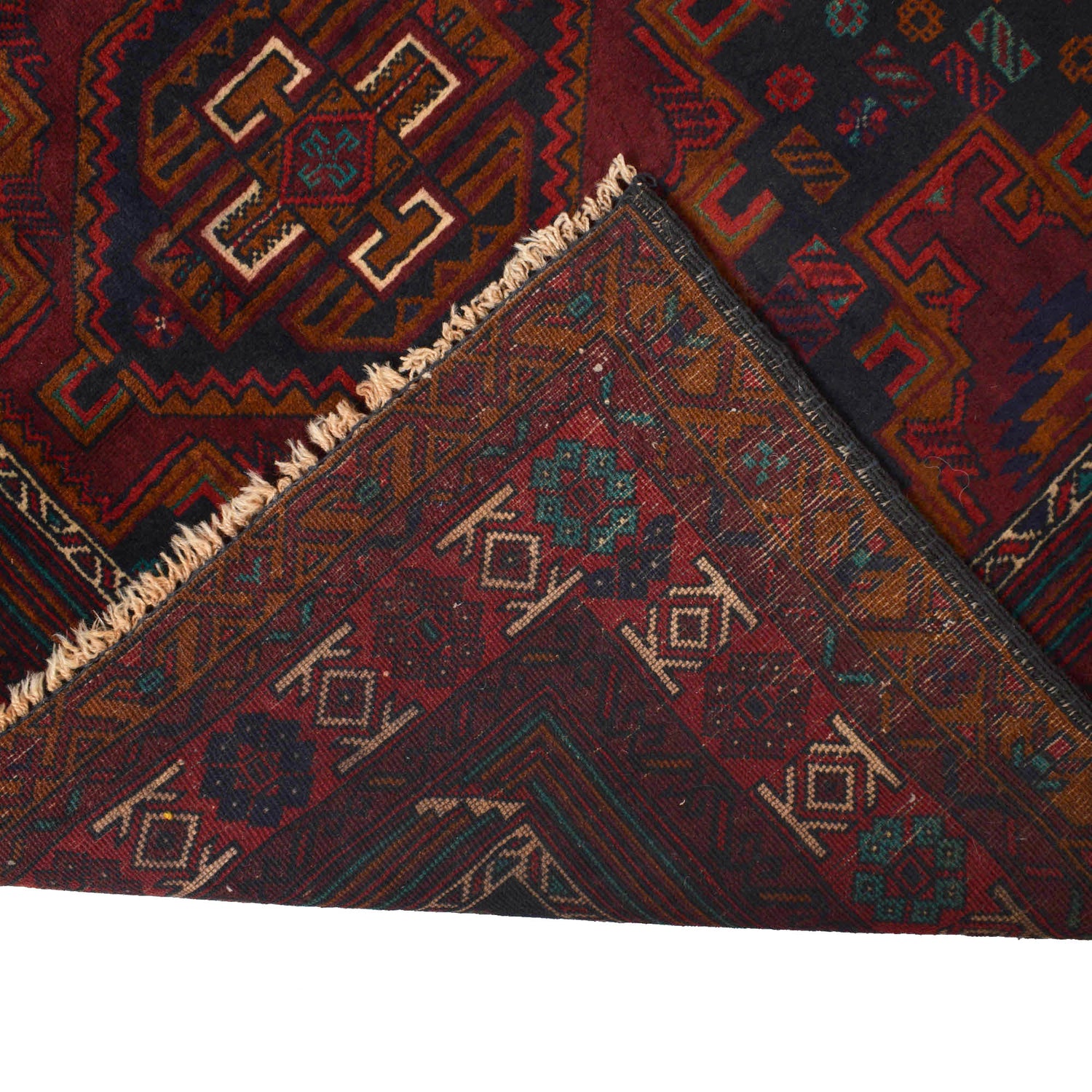 Baluchi Rug Handmade Multi Geometric 4x6 ft