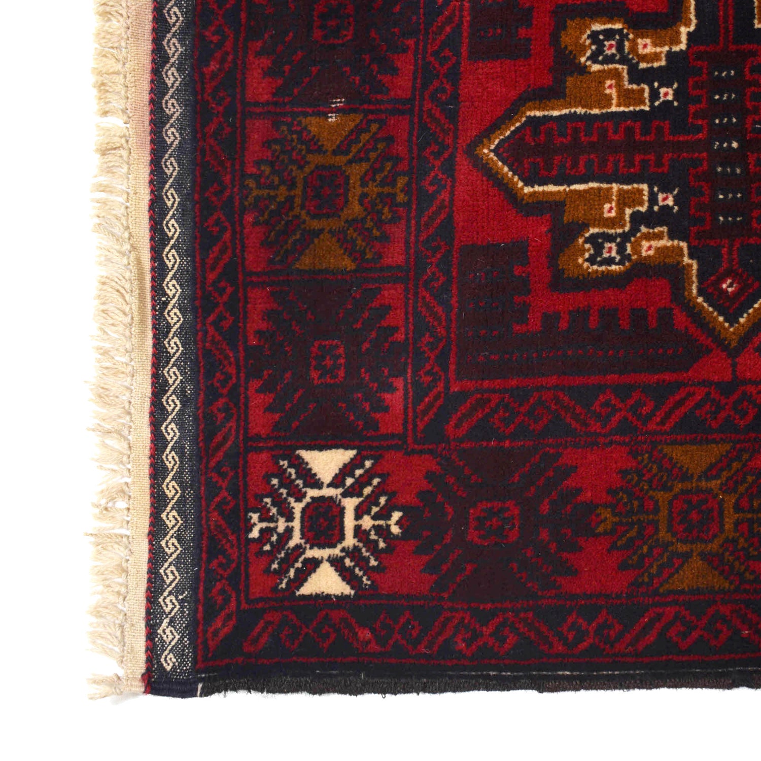 Baluchi Rug Handmade Red Geometric 4x6 ft