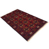 Baluchi Rug Handmade Red Geometric 4x6 ft