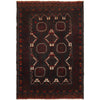 Baluchi Rug Handmade Multi Geometric 4x7 ft