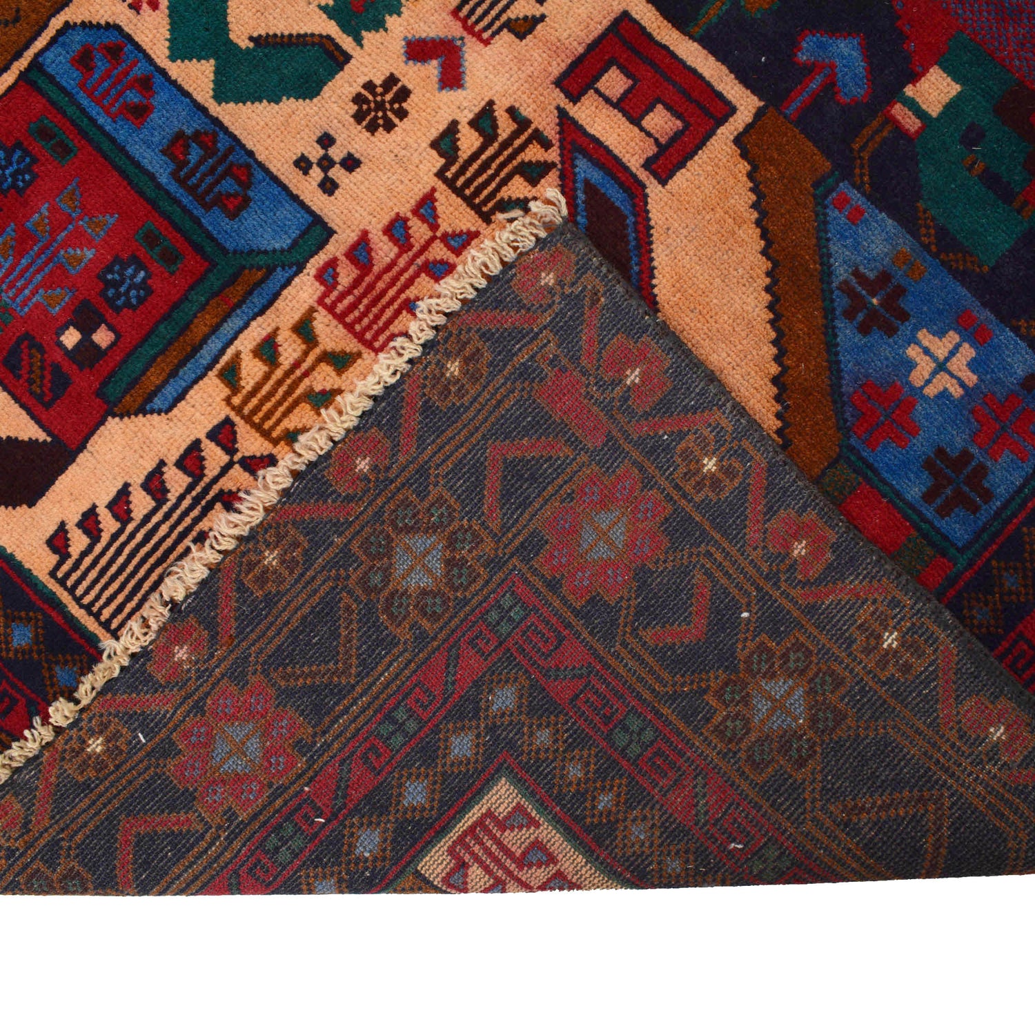 Pictorial Rug Handmade Multi Design