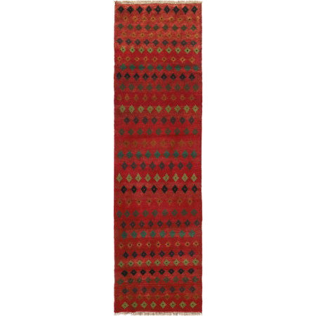Baluchi Runner Rug Handmade Red 10' Runner