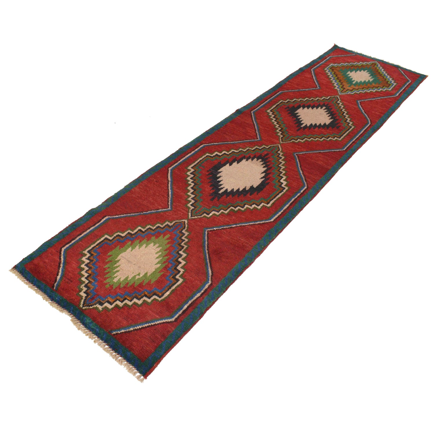 Baluchi Runner Rug Handmade Red 10' Runner