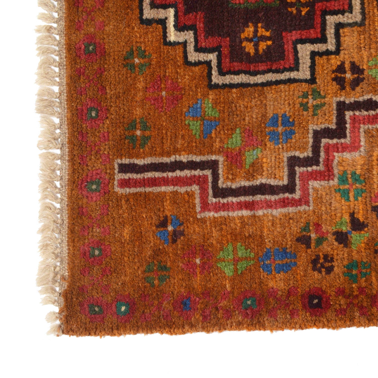 Baluchi Runner Rug Handmade Orange 10' Runner