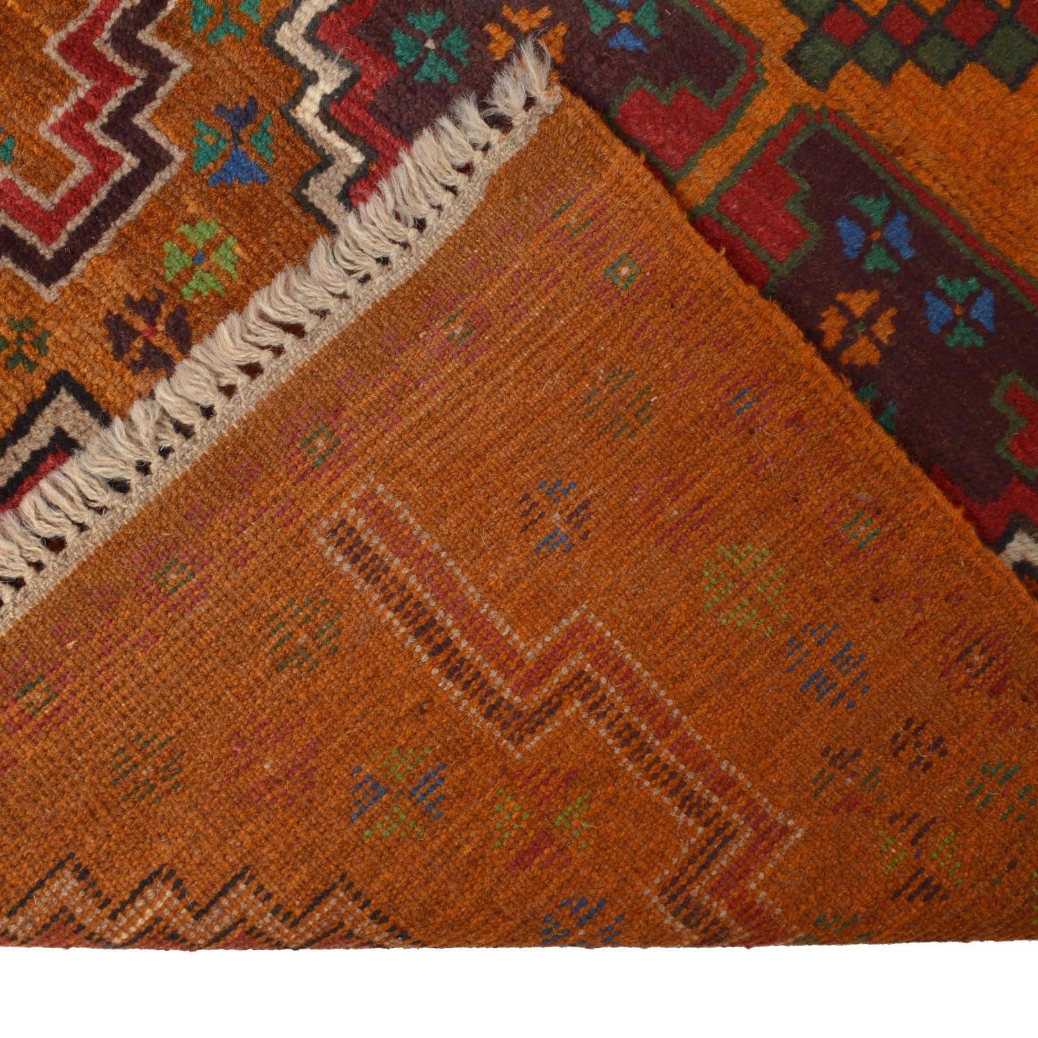 Baluchi Runner Rug Handmade Orange 10' Runner