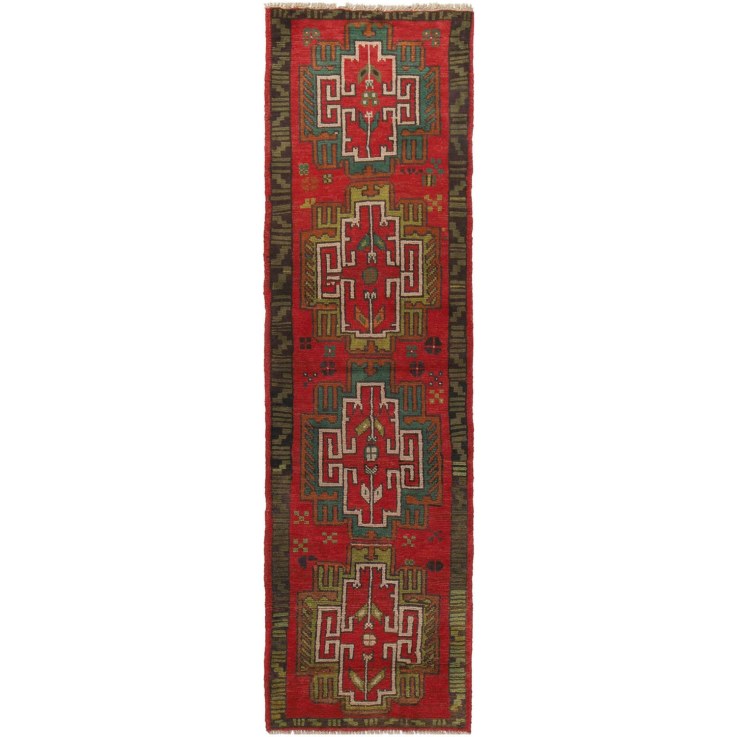 Baluchi Runner Rug Handmade Red 10' Runner