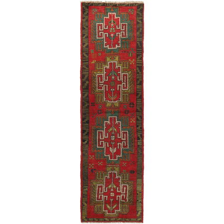 Baluchi Runner Rug Handmade Red 10' Runner