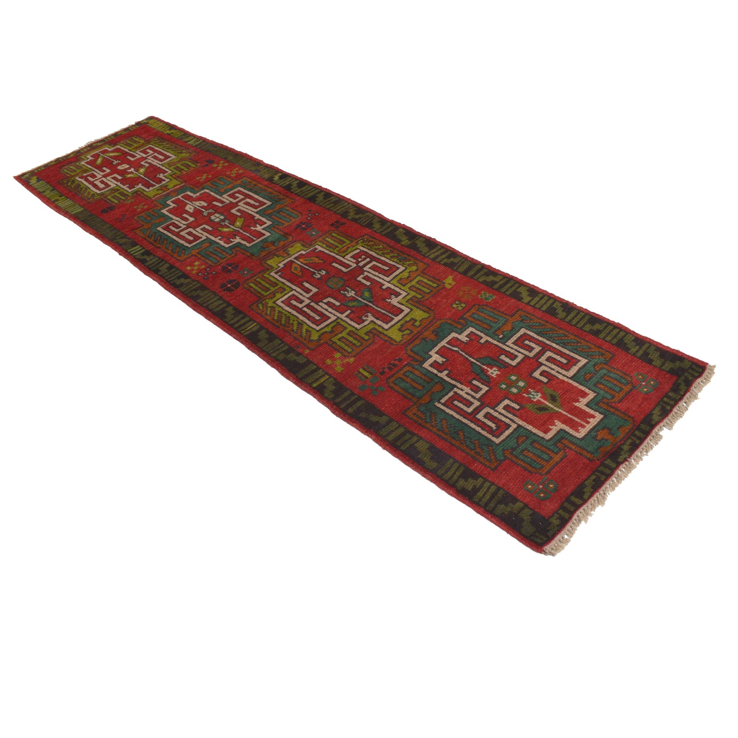 Baluchi Runner Rug Handmade Red 10' Runner