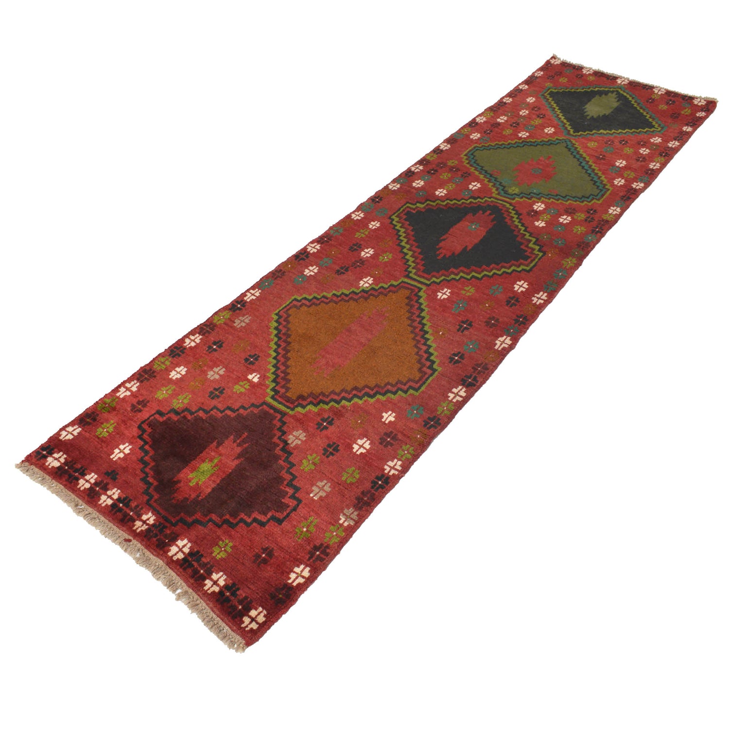 Baluchi Runner Rug Handmade Red 10' Runner