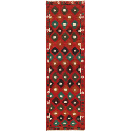 Baluchi Runner Rug Handmade Red 10' Runner