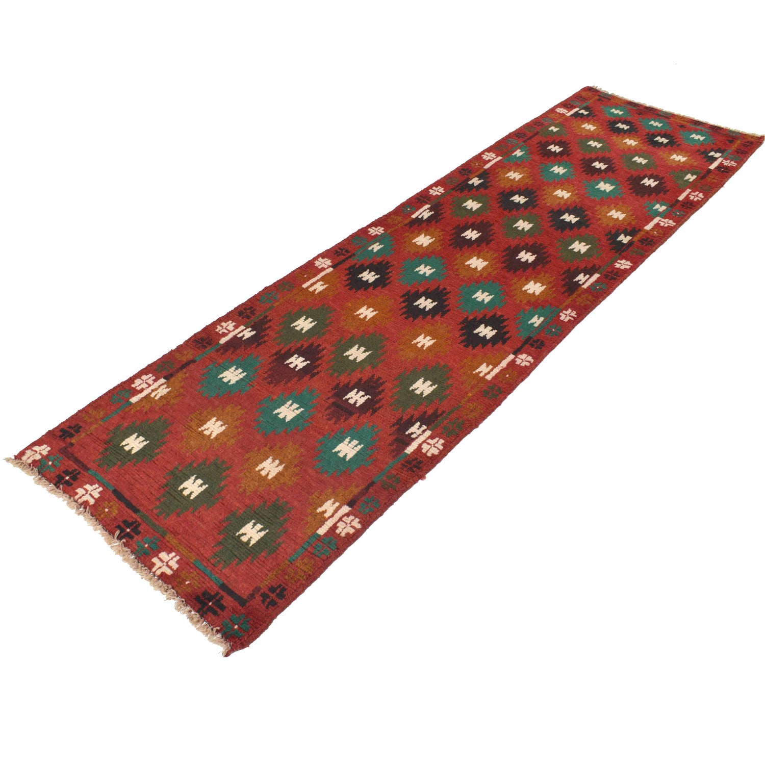 Baluchi Runner Rug Handmade Red 10' Runner