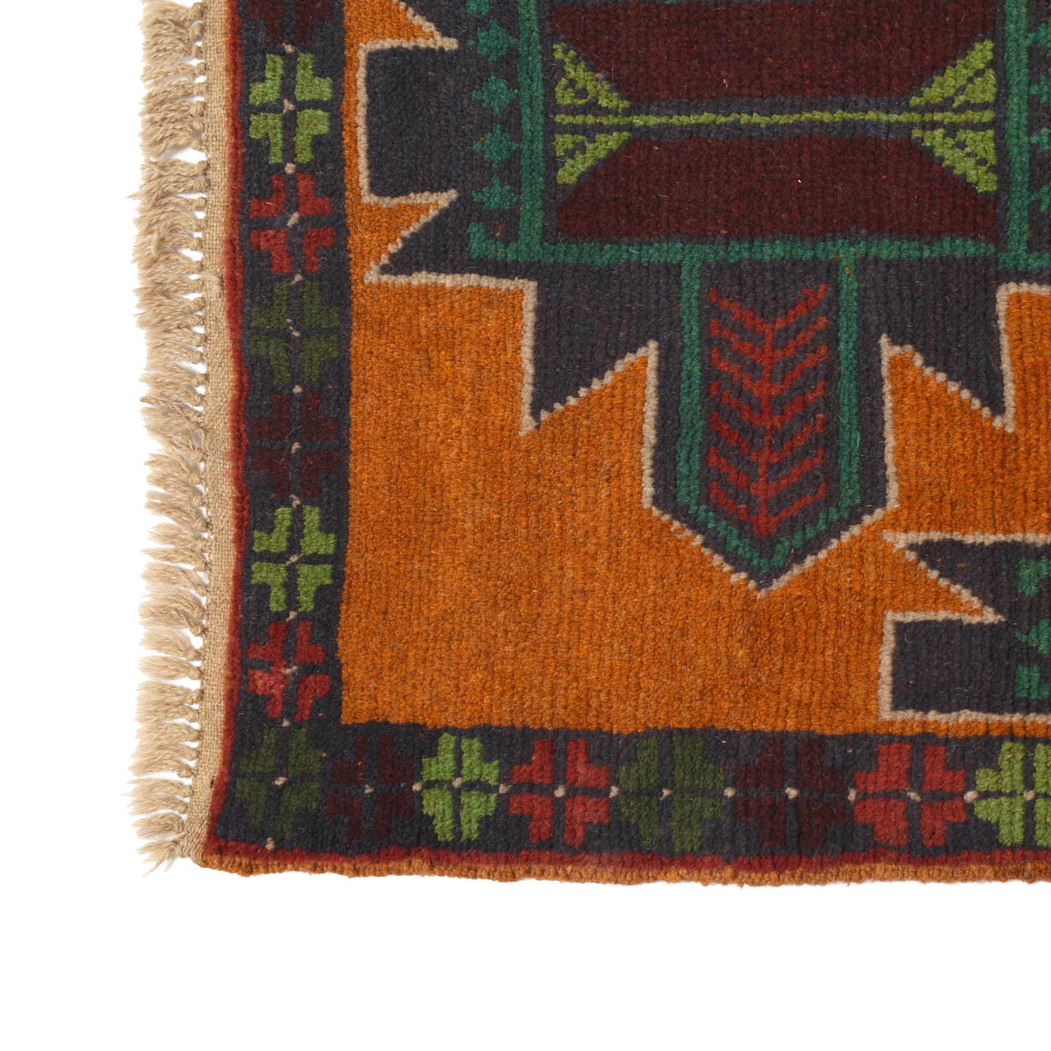 Baluchi Runner Rug Handmade Orange 8' Runner